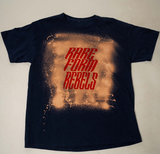 BLUE RARE FORM REBELS BLEACH BURNED TEE