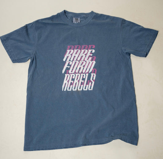 BLUE RARE FORM REBELS PRICE IS UP TEE