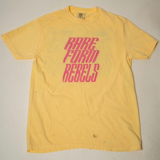 YELLOW RARE FORM REBELS PRICE IS UP TEE