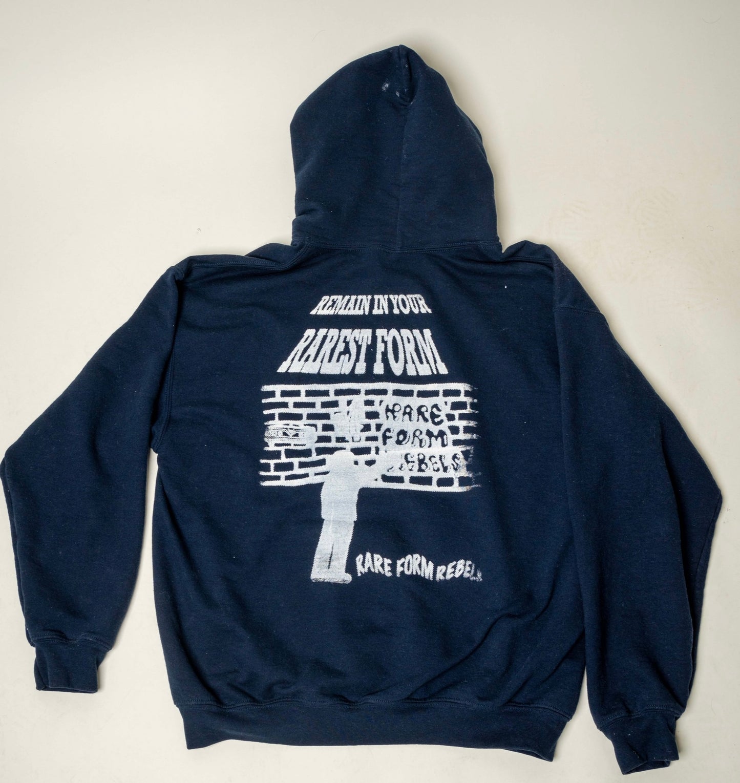 BLUE RARE FORM REBELS BLEACH BURNED CYANOTYPE HOODIE